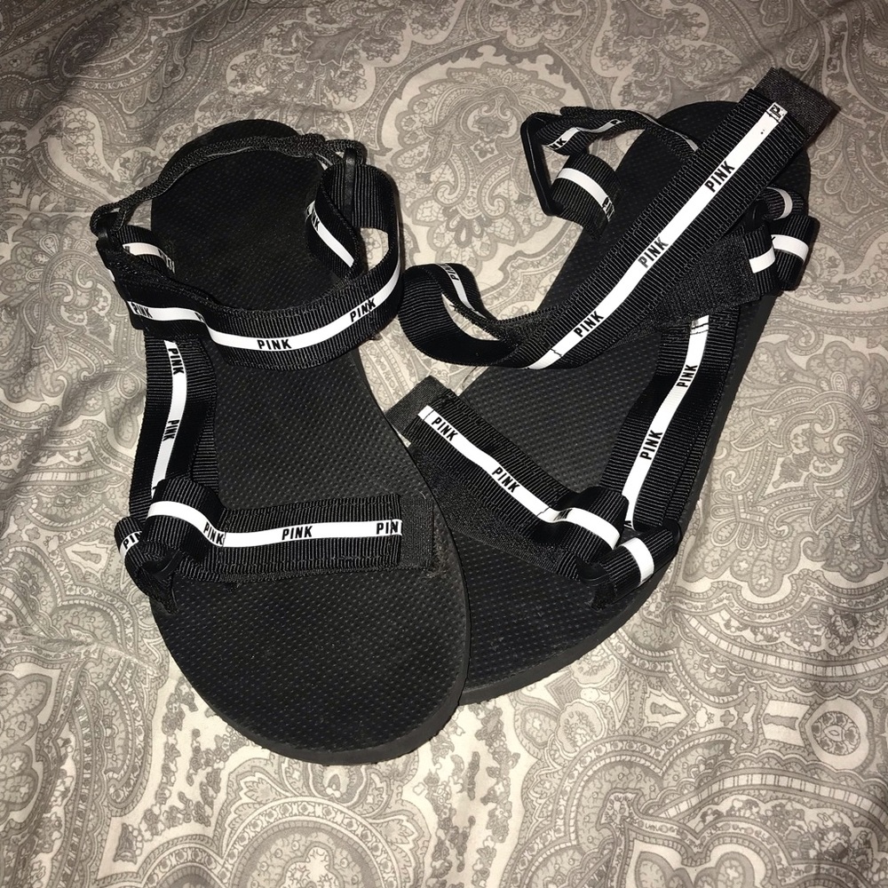 Pink Velcro sandals